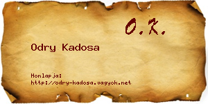 Odry Kadosa névjegykártya