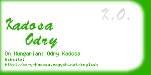 kadosa odry business card